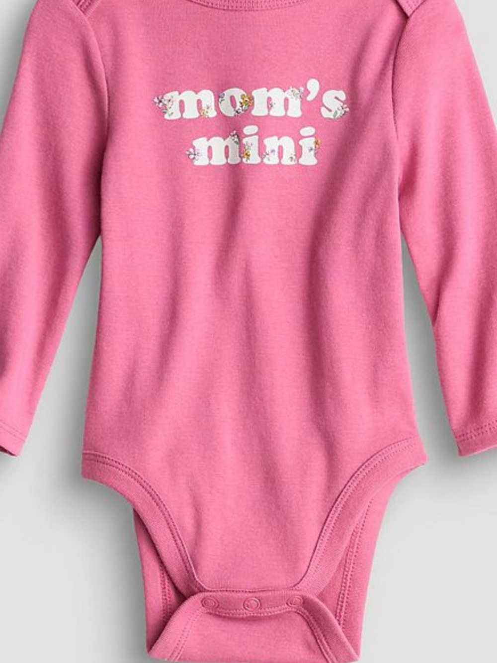 jumping beans Pink Long-Sleeve "mom's mini" One-Piece